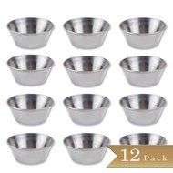 (Set of 12) Stainless Steel Condiment Sauce Cups 1.5 oz N2