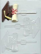 Cap And Diploma Pop Candy Mold