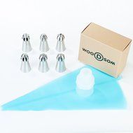New Ball Tip, Russian Sphere Icing Nozzles. 8 pc Set for Decorating Cupcakes and Pastries N4