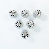 New Ball Tip, Russian Sphere Icing Nozzles. 8 pc Set for Decorating Cupcakes and Pastries N6