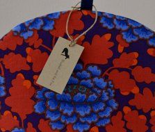 Artisanal Cotton Insulated Tea Cozy - Kaffe Fassett Blue Frilly - 4 Sizes Available N2