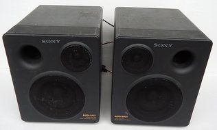 Sony Bookshelf Speakers 2 Way With Mega Bass Vintage Boombox Radio Stereo Speakers Pair N4