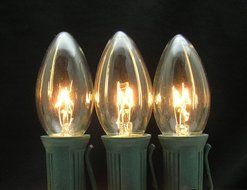 7 Watt C9 Transparent Outdoor Patio Party Christmas Novelty Replacement Bulbs, 25 Pack (Green) N23