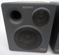 Sony Bookshelf Speakers 2 Way With Mega Bass Vintage Boombox Radio Stereo Speakers Pair N7