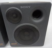Sony Bookshelf Speakers 2 Way With Mega Bass Vintage Boombox Radio Stereo Speakers Pair N8