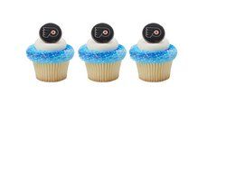 12 CUPCAKE topper RINGS new PHILADELPHIA FLYERS hockey NHL party ANY occasion BIRTHDAY fan FAVORS cake DECORATIONS