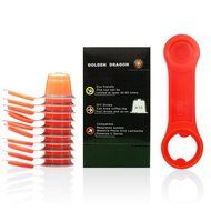 Gamlung Espresso Refillable Nespresso Coffee Capsule Pack of 10 Red Updated N4