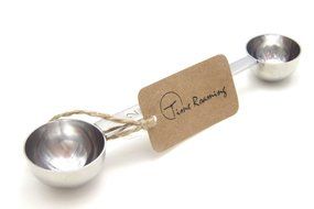 Time Roaming Stainless Steel Double Side Coffee Scoop Measure-1&amp;2Tablespoon N7