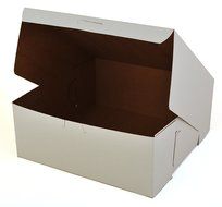 Southern Champion Tray 0973 Premium Clay-Coated Kraft Paperboard White Non-Window Lock Corner Bakery Box, 10&quot;... N2