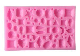 Smozer Mini Diamonds Jewel Gemstone Shape Fondant Cake Molds Chocolate Mould Kitchen Baking Tools N2