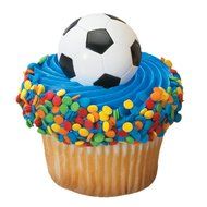 DecoPac 2D Soccer Cupcake Rings (12 Count)