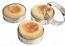 English Muffin Rings Crumpet Biscuit Cookie Egg Molds Tinplated New Box Set of 4