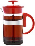 GROSCHE Cafe Au Lait Coffee and Tea Lover's Gift Set. 34 oz French Press and Milk Frother Wand Red N10