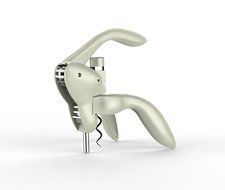 Houdini Lever Corkscrew with Foil Cutter and Extra Spiral (Velvet Black) N7
