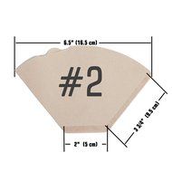 #4 Cone Paper Coffee Filters - Brown, Unbleached, Chlorine-free (#4, 100 Filters) N9