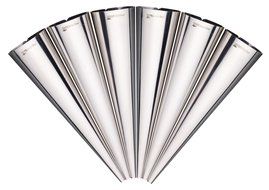 1 X Set of 6 Stainless Steel Cream Horn Molds N2