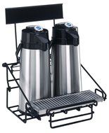 Wilbur Curtis 2 Position Wire Airpot Rack - Compact Design with Integral Drip Tray - WR2B0000 (Each)