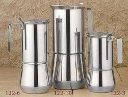 ILSA 122-3, Stainless Steel Stove-Top Espresso Maker, 3- cup
