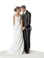 &quot;Wedding Bliss&quot; African American Wedding Cake Topper N2