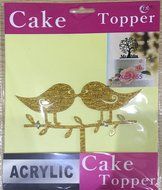 BonNoces Gold Love Birds Sweet love Wedding Cake Toppers Acrylic Cake Topper Cake Decorating supplies party decoration... N7