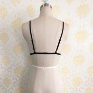 Underswear Laimeng,Women Lace Floral Bralette Bralet Bra Bustier Crop Top Cami Unpadded Tank (L, Black) N6