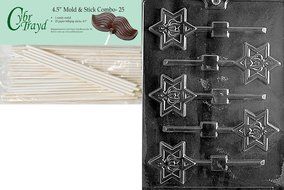 Cybrtrayd R048 Torah Crown Lolly Chocolate Candy Mold with Exclusive Cybrtrayd Copyrighted Chocolate Molding Instructions... N7