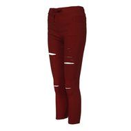 PHOTNO Women Skinny Ripped Pants High Waist Stretch Slim Pencil Trousers N19