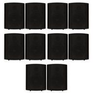 Theater Solutions TS425ODB Indoor or Outdoor Speakers Weatherproof Mountable Black 5 Pair Pack