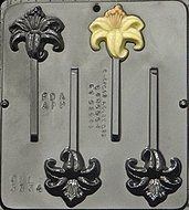 Day Lily Lollipop Chocolate Candy Mold 3334