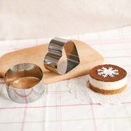 Awakingdemi 5pcs Cheese Cake Mould Sectional Shape Baking Dish Dessert Ring Bakeware Mold