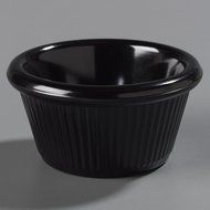 Carlisle S27903 Melamine Fluted Ramekin, 2 oz Capacity, 1.43" Height, Black (Case of 48) N7