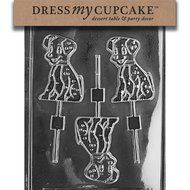 Dress My Cupcake Chocolate Candy Mold, Dalmatian Puppy Dog Lollipop