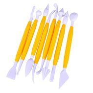 Cluis 8Pcs Cake Fondant and Gumpaste Decorating Model Tools Set With 16 Designs N4