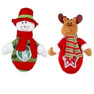 Pparty 2 of set Snowman &amp;Deer Bag Christmas Candy Bag for holiday home decor N3