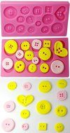 FOUR-C Gum Paste Decorating Tools Button Cake Decorating Mold Color Pink N3