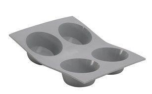 DeBuyer Elastomoule 4-Muffins Silicone Mold