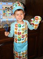 Handstand Kids Child&#039;s &#039;Bake Me a Cake&#039; 4-Piece Apron Set N2