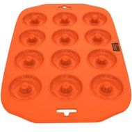 Silicone Mini Donut Maker Baking Pan Tray - 12 Holes - Pure Food Grade Premium Non-Stick Silicon - Orange - Bake... N3