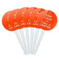 Set of 6 Cupcake Picks Toppers Decoration Keep Calm and A-H - Fish On Bass Fishing - Keep Calm and N8