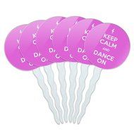 Set of 6 Cupcake Picks Toppers Decoration Keep Calm and A-H - Fish On Bass Fishing - Keep Calm and N12