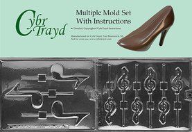 Cybrtrayd BUN-J004J005 2-Piece Music Note Lollies Chocolate Molds