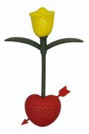 Beauty Clubs Loose Rose Tea Bag Infuser Herb Leaf Spice Strainer Filter Diffuser (Yellow) N8