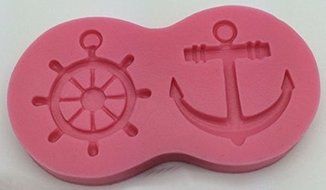 Anchor and Ship's Wheel Silicone Mold, Candy, Fondant, Cake Decorating 10 Cavities