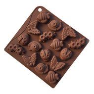 Luckygirls Different Shaped Silicone Non Stick Jelly Candy Baking Mould for Chocolate Candy-Cartoons, Characters... N30