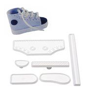 Ckeyin &reg; 6pcs Plastic Baby High Cut Sneaker Shoe Fondant Cake Mold Tools for DIY Birthday Cake Sugar Craft Decorating N2