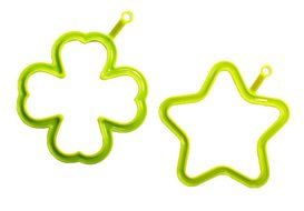 Silikomart Pratika Collection 2-Piece Egg and Pancake Mold Shape Set, Fish and Butterfly N5