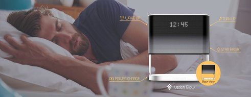 Ivation Bedside Lamp with Alarm Clock and USB Charger Port N4