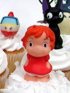 TOTORO and FRIENDS 18 Piece Birthday CUPCAKE Topper Set Featuring 14 Random Totoro and Friends Figures - Decorative... N9