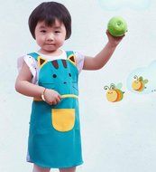 CRB Girls Boys Kids Toddler Elephant Cat Bunny Chef Baking Apron (Pink Cat) N5
