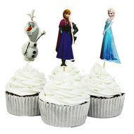 BETOP HOUSE Set of 24 Pieces Frozen Cake Cupcake Decorative Cupcake Topper for Kids Birthday Party Themed Party N5